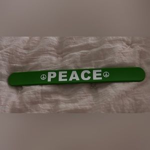 Green Peace Slap On Bracelet